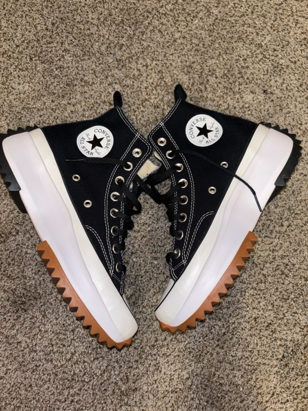 Converse Black and White High-Top Sneakers - Picture 6 of 7